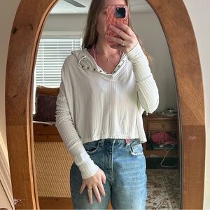 Free people white pull over